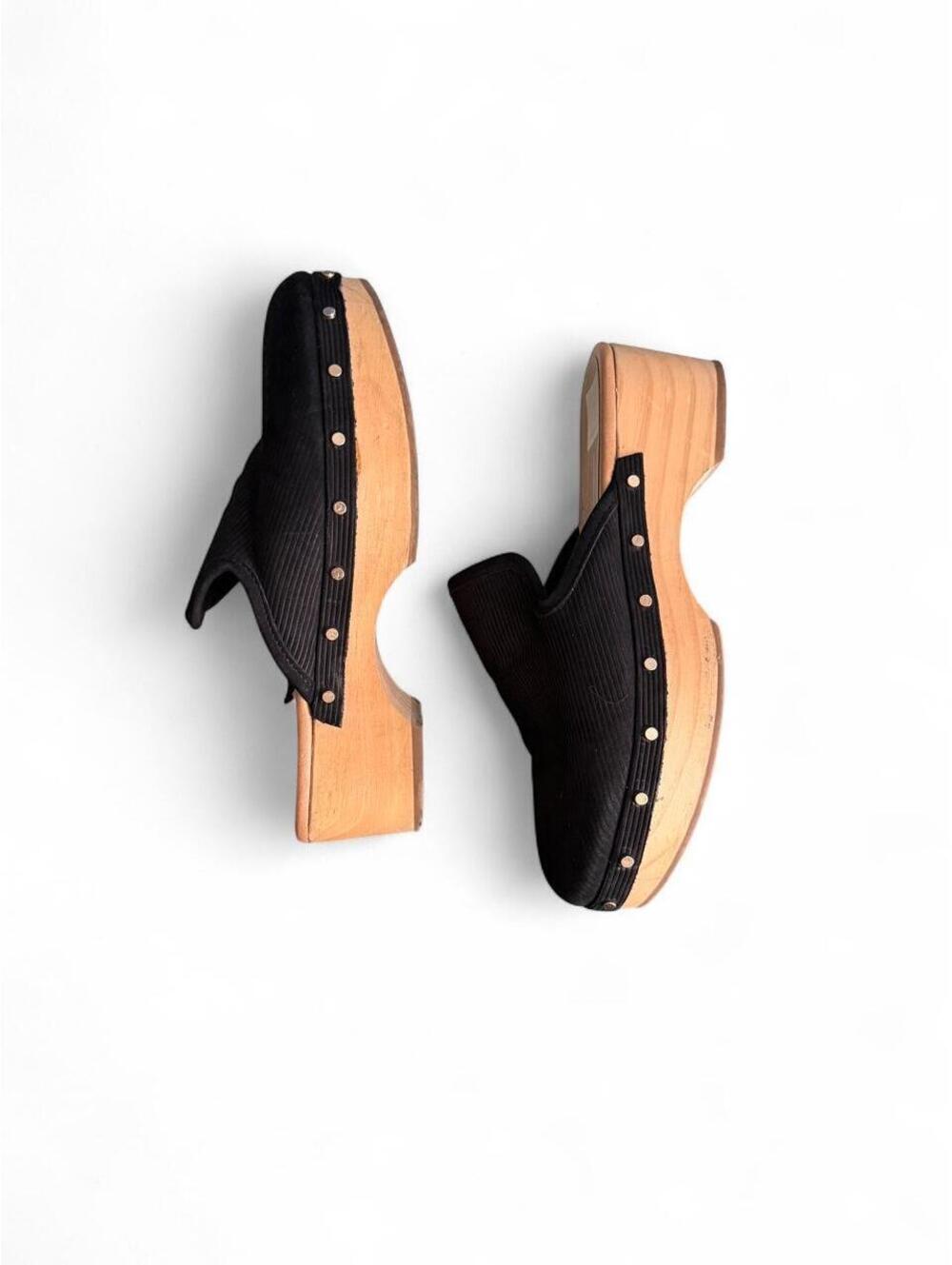 Dolce Vita Black Wooden Clogs